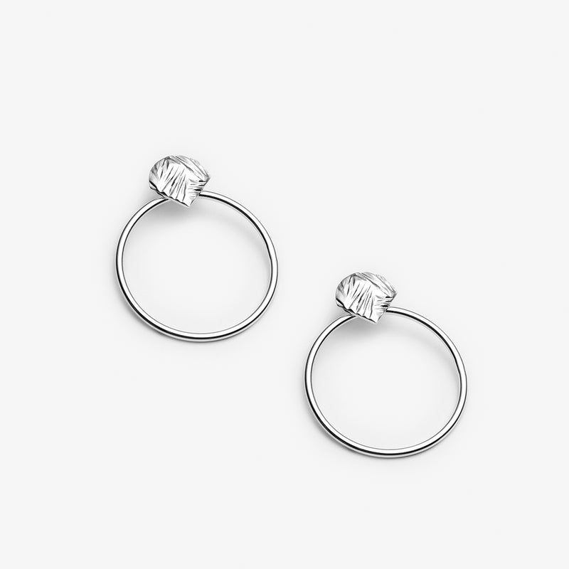 large lightweight silver hoop earrings