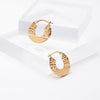 Gold plated thick hoop earrings