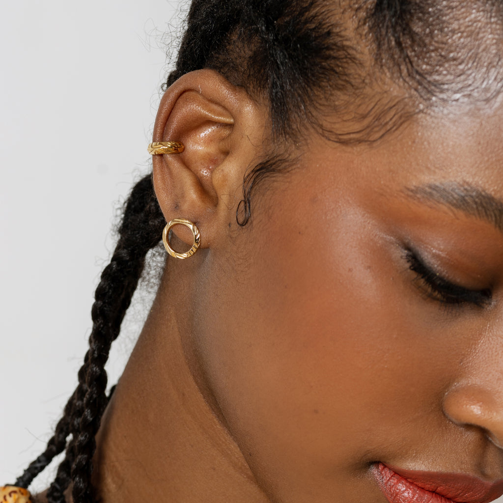 earrings circle gold