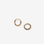 gold open circle stud earrings