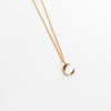 Gold plated moon charm necklace