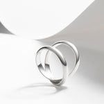Infinity, double ring in sterling silver