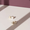 Sterling silver Stud earrings with 11 mm freshwater pearls