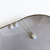 Handmade necklace set in silver with blue lace agate