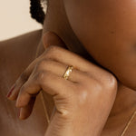 simple gold plated ring band