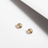 Small gold plated silver textured (hammered) stud earrings