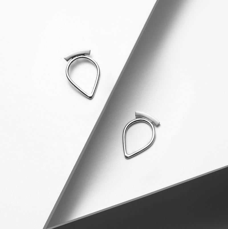 Sterling silver drop earrings made by Montreal jeweller