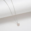 Sterling silver faceted rose quartz bar pendant necklace