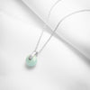 Sterling silver blue stone charm necklace