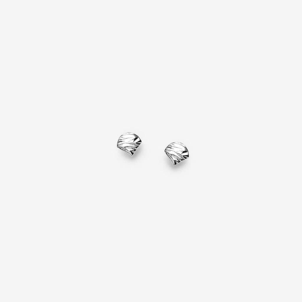 tiny stud earrings in silver