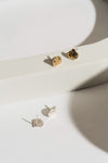 Large stud earrings in sterling silver or gold plated sterling silver