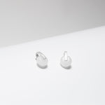 White jade sterling silver stud earrings by Ve by Veronique Roy