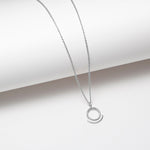925 sterling silver small circle necklace
