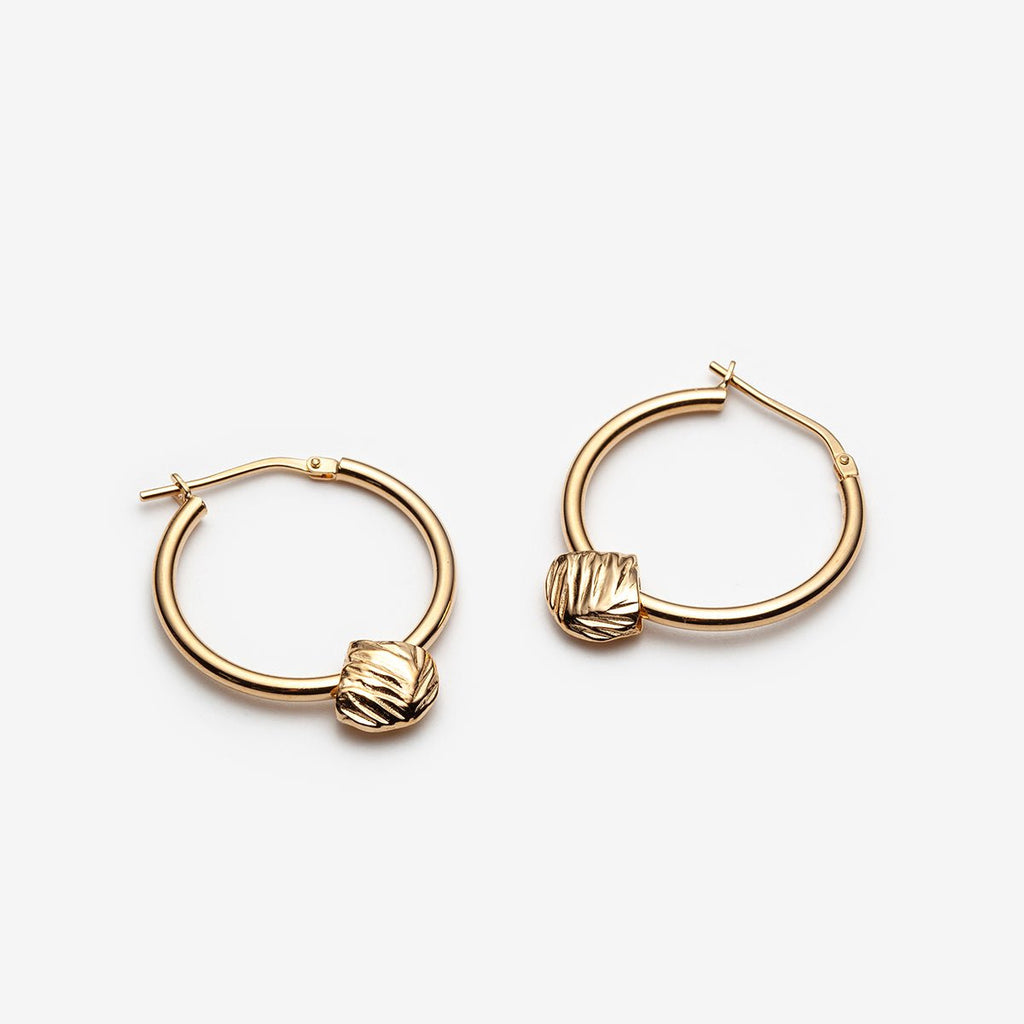 big chunky gold hoop earrings with charms
