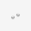 Silver small round faceted earrings - Made in Canada