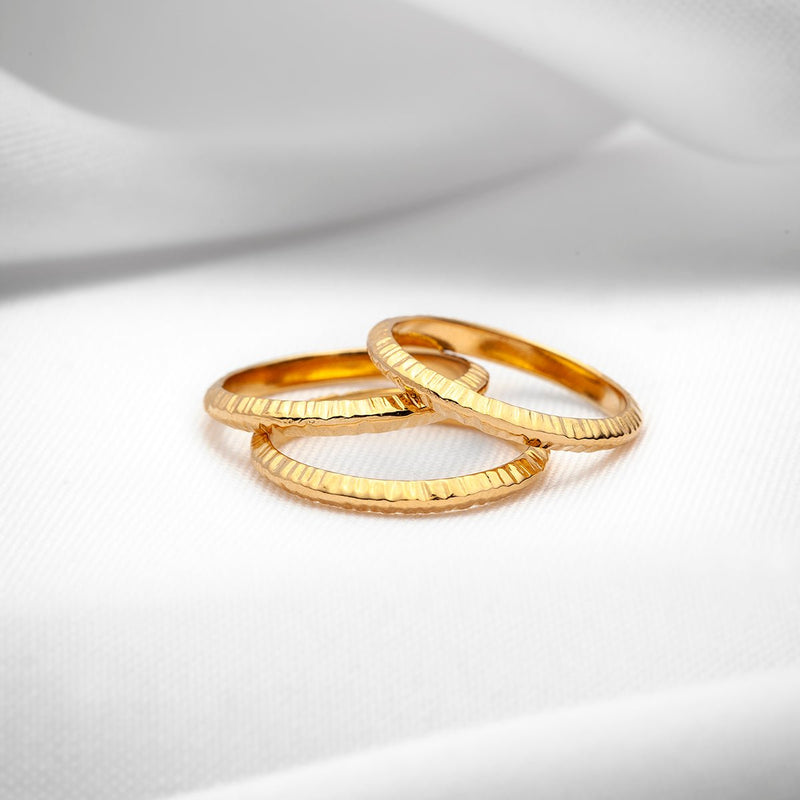 gold vermeil stacking rings
