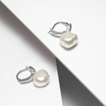 Baroque Freshwater Pearl Luxury Earrings in sterling silver