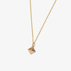 Gold square pendant by Montreal jewelry designer