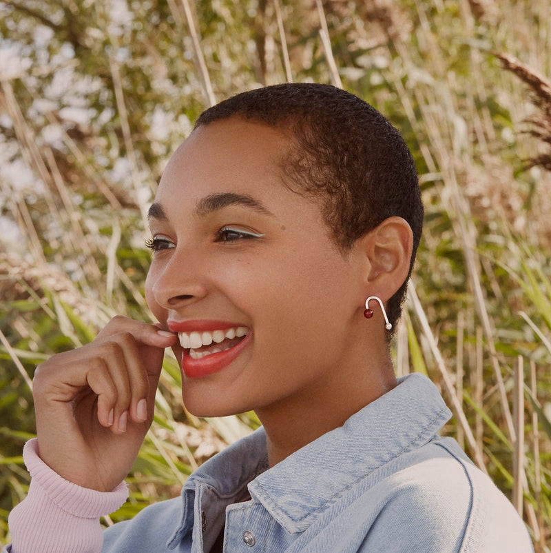 SS22 Montreal designer arch earrings in silver