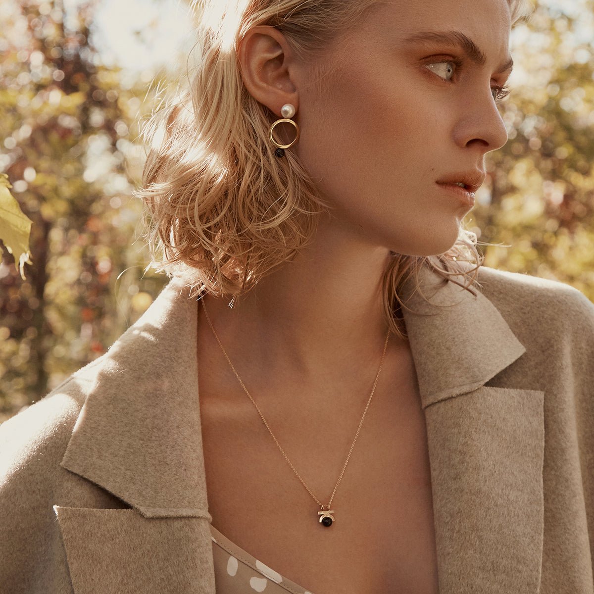 Kari, small stone pendant necklace – Véronique Roy Jwls