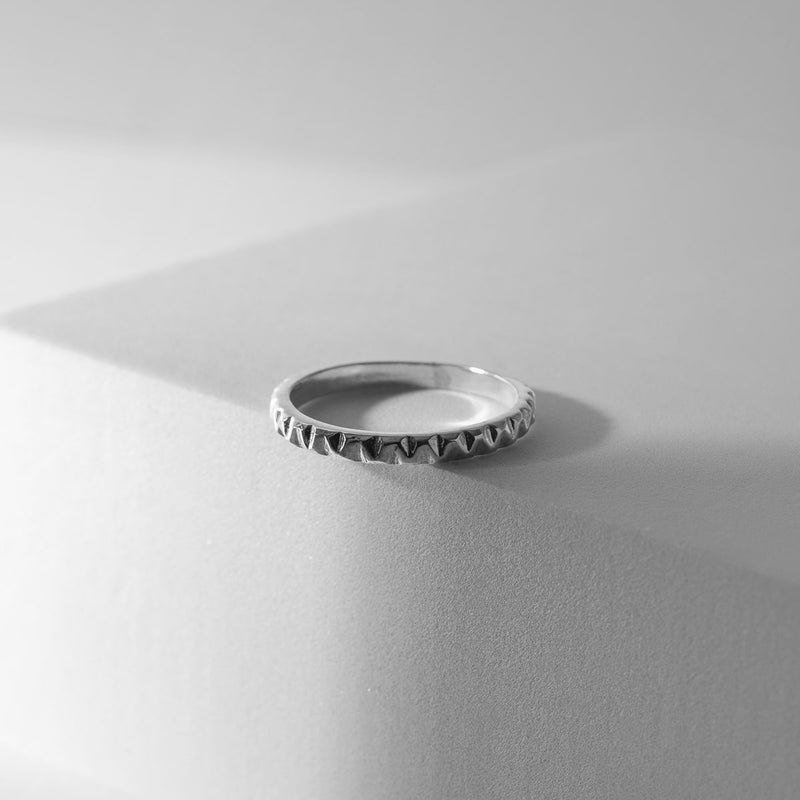 Simple silver ring made in Montreal