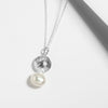 Sterling silver pendant necklace with baroque freshwater pearl