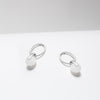 Sterling silver white jade drop earrings