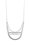 Arc, large U shape necklace in sterling silver