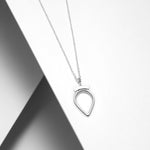 Silver Necklace With a Teardrop Pendant