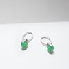 Sterling silver green gem earrings