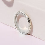 Thin white gold women wedding band ring