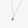 Square silver pendant by Montreal designer jewelry